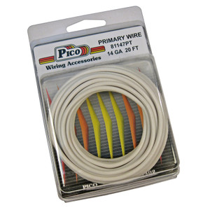Pico 81147pt Primary Wire - 14 Awg, White, 20' Pack - 81147PT