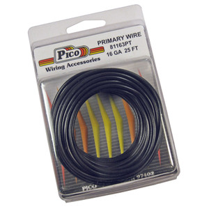 Pico 81163pt Primary Wire - 16 Awg, Black, 25' Pack - 81163PT