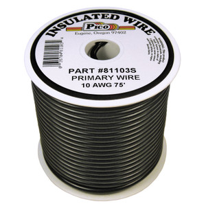 Pico 81103s Primary Wire - 10 Awg, Black, 75' Spool - 81103S Pico 81103s Primary Wire - 10 Awg, Black, 75' Spool - 81103S