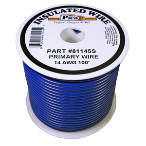 Pico 81145s Primary Wire - 14 Awg, Blue, 100' Spool - 81145S Pico 81145s Primary Wire - 14 Awg, Blue, 100' Spool - 81145S