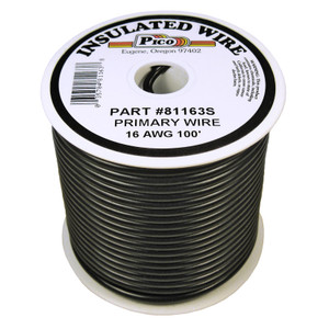 Pico 81163s Primary Wire - 16 Awg, Black, 100' Spool - 81163S Pico 81163s Primary Wire - 16 Awg, Black, 100' Spool - 81163S