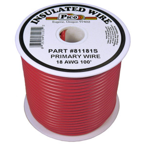 Pico 81181s Primary Wire - 18 Awg, Red, 100' Spool - 81181S Pico 81181s Primary Wire - 18 Awg, Red, 100' Spool - 81181S