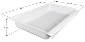 Icon - Shower Pan  Sp2438-pw  Center Drain - 15242