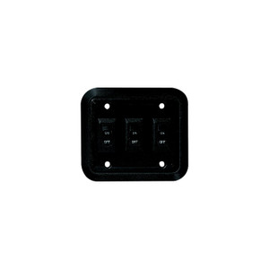 RV Designer - RV Designer S660 DC Triple Wall Switch in Plate, Black - S660