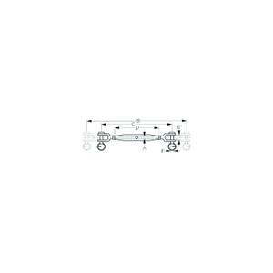 Sea-Dog Line - Sea-Dog 185108 Jaw & Jaw Turnbuckle - 185108 Sea-Dog Line - Sea-Dog 185108 Jaw & Jaw Turnbuckle - 185108