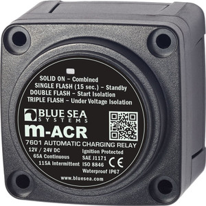 Blue Sea - Solenoid M Series 65a 12/24v Acr - 7601-BSS Blue Sea - Solenoid M Series 65a 12/24v Acr - 7601-BSS