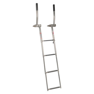 Extreme Max 3006.8809 Top-mount Telescoping Pontoon, Dock, And Swim Raft Ladder With Hidden Handle And Rubber Grips - 4-step - 3006.8809 Extreme Max 3006.8809 Top-mount Telescoping Pontoon, Dock, And Swim Raft Ladder With Hidden Handle And Rubber Grips - 4-step - 3006.8809