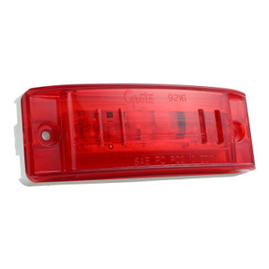 Grote 47162-3 Supernova Sealed Turtleback Ii Led Clearance Marker Light With Optic Lens And Male Pin - Red (bulk Packaging) - 47162-3