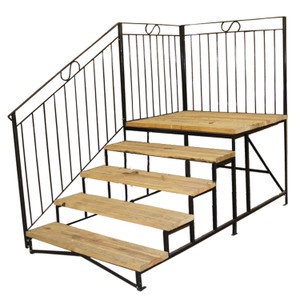 H And H Farm Products Wood Step Hand Rail - 2+ Steps - 30906 H And H Farm Products Wood Step Hand Rail - 2+ Steps - 30906