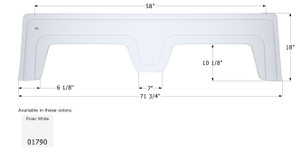 Icon 01790 Tandem Axle Fender Skirt Fs1790 For Vanguard - Polar White - 1790