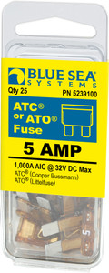 Blue Sea - Fuse Ato/atc 5a Pack 25 - 5239100-BSS