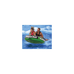 Airhead - Airhead AHT22SL Inflatable 2 Person Rider Green Slice Deck Tube - AHT22SL Airhead - Airhead AHT22SL Inflatable 2 Person Rider Green Slice Deck Tube - AHT22SL