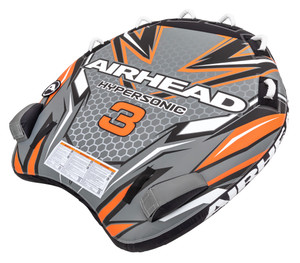 Airhead Aht50189gyo Hypersonic 3-rider Towable Tube - Gray/orange - AHT50189GYO Airhead Aht50189gyo Hypersonic 3-rider Towable Tube - Gray/orange - AHT50189GYO