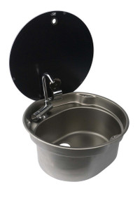 Suburban 3262ast Round Sink With Glass Lid - 3262AST Suburban 3262ast Round Sink With Glass Lid - 3262AST