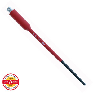 Wiha Insulated 1/4"  Torque Blade Socket Adapter (7"/180mm Length) - 28700