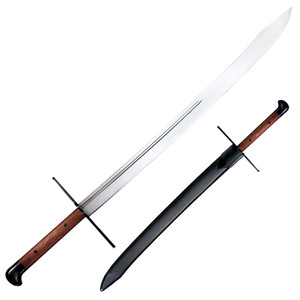 COLD STEEL GROSSE MESSER WITH LEATHER SCABBARD - CS-88GMS COLD STEEL GROSSE MESSER WITH LEATHER SCABBARD - CS-88GMS