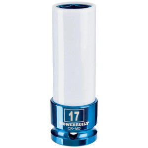 PowerBuilt 17MM Thin Wall Color Lug Nut Socket - 1/2" Drive - 941039 PowerBuilt 17MM Thin Wall Color Lug Nut Socket - 1/2" Drive - 941039
