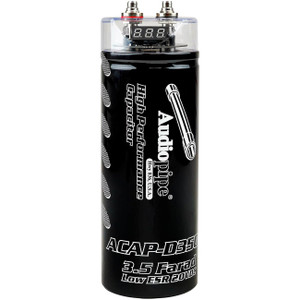 Audiopipe 3.5 Farad Power Capacitor with Digital Display and Status Indicator - ACAP-D3500