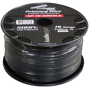 Audiopipe Primary Wire 16-Gauge 500 Foot Spool - Black - AP-15-500 BLK Audiopipe Primary Wire 16-Gauge 500 Foot Spool - Black - AP-15-500 BLK