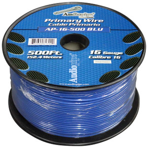 Audiopipe Primary Wire 16-Gauge 500 Foot Spool - Blue - AP16500BL Audiopipe Primary Wire 16-Gauge 500 Foot Spool - Blue - AP16500BL