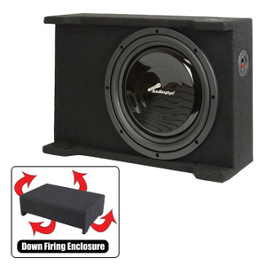 Audiopipe Single 12" Shallow Downfire Sealed Enclosure with sub - APSB-12BDF Audiopipe Single 12" Shallow Downfire Sealed Enclosure with sub - APSB-12BDF
