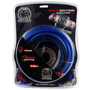 AMPLIFIER WIRING KIT 4GA;BULLZAUDIO;BLUE/GOLD EDITION; BOX - BGE4BB AMPLIFIER WIRING KIT 4GA;BULLZAUDIO;BLUE/GOLD EDITION; BOX - BGE4BB