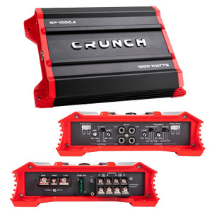 Crunch Ground Pounder 4 x 125 @ 4 Ohms 4 x 250 @ 2 Ohms 2 x 500 Watts @ 4 Ohms Bridged - GP-1000.4 Crunch Ground Pounder 4 x 125 @ 4 Ohms 4 x 250 @ 2 Ohms 2 x 500 Watts @ 4 Ohms Bridged - GP-1000.4