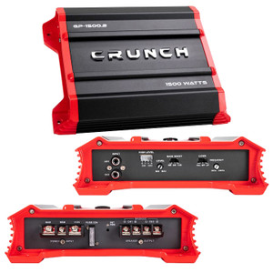 Crunch Ground Pounder 2 X 325 @ 4 Ohms 2 X 750 @ 2 Ohms 1 X 1500 Watts @ 4 Ohms Bridged - GP-1500.2 Crunch Ground Pounder 2 X 325 @ 4 Ohms 2 X 750 @ 2 Ohms 1 X 1500 Watts @ 4 Ohms Bridged - GP-1500.2