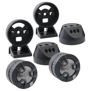 Power Acoustik 1" Piezo Tweeters (Pair) 250 Watts Max 4-Way Mount - NB-4 Power Acoustik 1" Piezo Tweeters (Pair) 250 Watts Max 4-Way Mount - NB-4