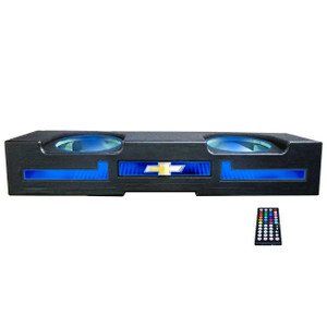 QPower QLUXE Dual 12" Vented with RGB LED Illumination Chevy 2014-2018 Crew Cab - QL-CHEVY14212 QPower QLUXE Dual 12" Vented with RGB LED Illumination Chevy 2014-2018 Crew Cab - QL-CHEVY14212