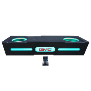 QPower QLUXE Dual 12" Vented with RGB LED Illumination GMC 2019-2024 Crew Cab - QL-GMC19212 QPower QLUXE Dual 12" Vented with RGB LED Illumination GMC 2019-2024 Crew Cab - QL-GMC19212