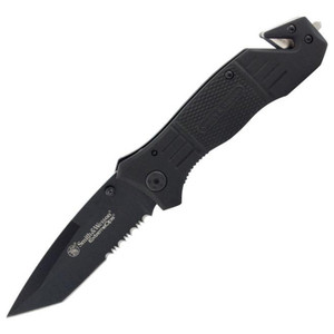 Smith & Wesson Extreme Ops Liner Lock Folding Knife Partially Serrated Drop Point Tanto Blade - SWFR2S Smith & Wesson Extreme Ops Liner Lock Folding Knife Partially Serrated Drop Point Tanto Blade - SWFR2S