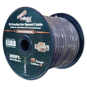 Audiopipe 100% Copper 9-Conductor Speed Cable - 100 Ft - TC4P-R100CPR Audiopipe 100% Copper 9-Conductor Speed Cable - 100 Ft - TC4P-R100CPR