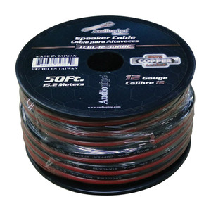Audiopipe 12 Gauge 100% Copper Series Speaker Wire - 50 Foot Roll - RED/BLACK Jacket - TCBL-12-50RBC Audiopipe 12 Gauge 100% Copper Series Speaker Wire - 50 Foot Roll - RED/BLACK Jacket - TCBL-12-50RBC