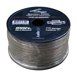 Audiopipe 16 Gauge 100% Copper Series Speaker Wire - 100 Foot Roll - Clear PVC Jacket - TCBL-16-100CPR Audiopipe 16 Gauge 100% Copper Series Speaker Wire - 100 Foot Roll - Clear PVC Jacket - TCBL-16-100CPR