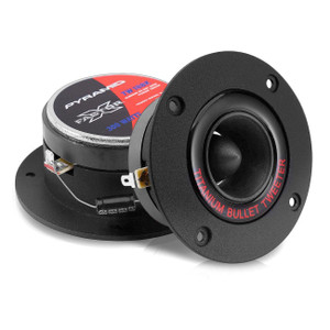 PYRAMID TWEETERS (sold in pairs) BLACK DIE CASTBULLET STYLE; 300 WATT; 3.75" - TW18BK PYRAMID TWEETERS (sold in pairs) BLACK DIE CASTBULLET STYLE; 300 WATT; 3.75" - TW18BK