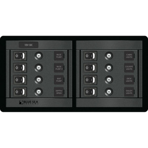 Blue Sea 1456 8 Position Switch CLB Horizontal - 1456 Blue Sea 1456 8 Position Switch CLB Horizontal - 1456