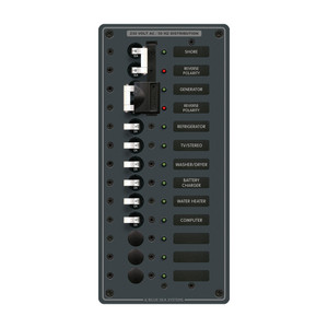 Blue Sea 3566 AC Toggle Source Selector (230V) - 2 Sources + 9 Positions - 8566 Blue Sea 3566 AC Toggle Source Selector (230V) - 2 Sources + 9 Positions - 8566