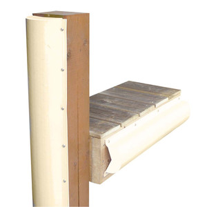 Dock Edge Piling Bumper - One End Capped - 6' - Beige - 1020SF Dock Edge Piling Bumper - One End Capped - 6' - Beige - 1020SF