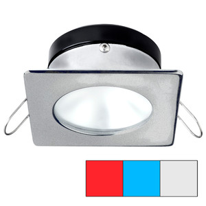 i2Systems Apeiron A1120 Spring Mount Light - Square/Round - Red, Cool White  Blue - Brushed Nickel - A1120Z-42HAE
