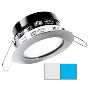 i2Systems Apeiron PRO A503 - 3W Spring Mount Light - Round - Cool White  Blue - Brushed Nickel Finish - A503-41AAG-E