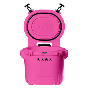 LAKA Coolers 30 Qt Cooler w/Telescoping Handle  Wheels - Pink - 1081 LAKA Coolers 30 Qt Cooler w/Telescoping Handle  Wheels - Pink - 1081