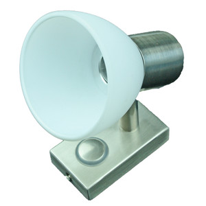 Lunasea LED Wall Mount Light Fixture - Touch Dimming - Brushed Nickel - Warm White - 3W - LLB-33EW-81-OT Lunasea LED Wall Mount Light Fixture - Touch Dimming - Brushed Nickel - Warm White - 3W - LLB-33EW-81-OT