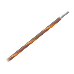 Pacer 14 AWG Gauge Striped Marine Wire 500' Spool - Brown w/Orange Stripe - WUL14BR-3-500