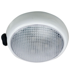 Perko Round Surface Mount LED Dome Light - White Powder Coat - w/ Switch - 1356DP0WHT Perko Round Surface Mount LED Dome Light - White Powder Coat - w/ Switch - 1356DP0WHT