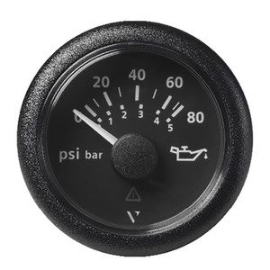 Veratron 52MM (2-1/16") ViewLine Oil Pressure Gauge 80 PSI/5 Bar - Black Dial  Round Bezel - A2C59514128