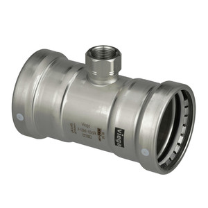 Viega MegaPress 316 FKM Tee w/FPT - 3" x 3" x 3/4" (FPT) - 98425