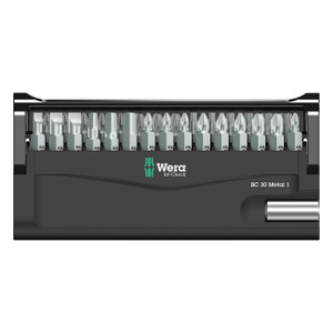 Wera 1/4" Screwdriver Bit Set and Carrying Case (30 Piece) - 5057440001
