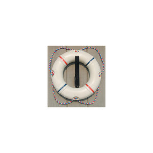 Dock Edge Recreational Decorative Ring Buoy 19" White With Red/White/Blue Rope - 58-421-F Dock Edge Recreational Decorative Ring Buoy 19" White With Red/White/Blue Rope - 58-421-F