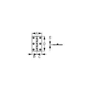 SEA-DOG 2030811 Dampening Butt Hinge, 3", 1-1/2", 1-1/2", 3", 1/16" #8 FH .16/.32 - 203081-1 SEA-DOG 2030811 Dampening Butt Hinge, 3", 1-1/2", 1-1/2", 3", 1/16" #8 FH .16/.32 - 203081-1